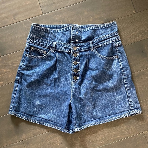 Forever 21 Pants - Denim High-Waisted Women's Flared Wide Leg 80’s 90’s Style Shorts